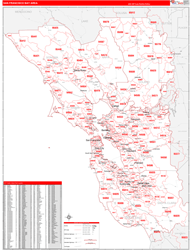 Bay-Area Red Line<br>Wall Map